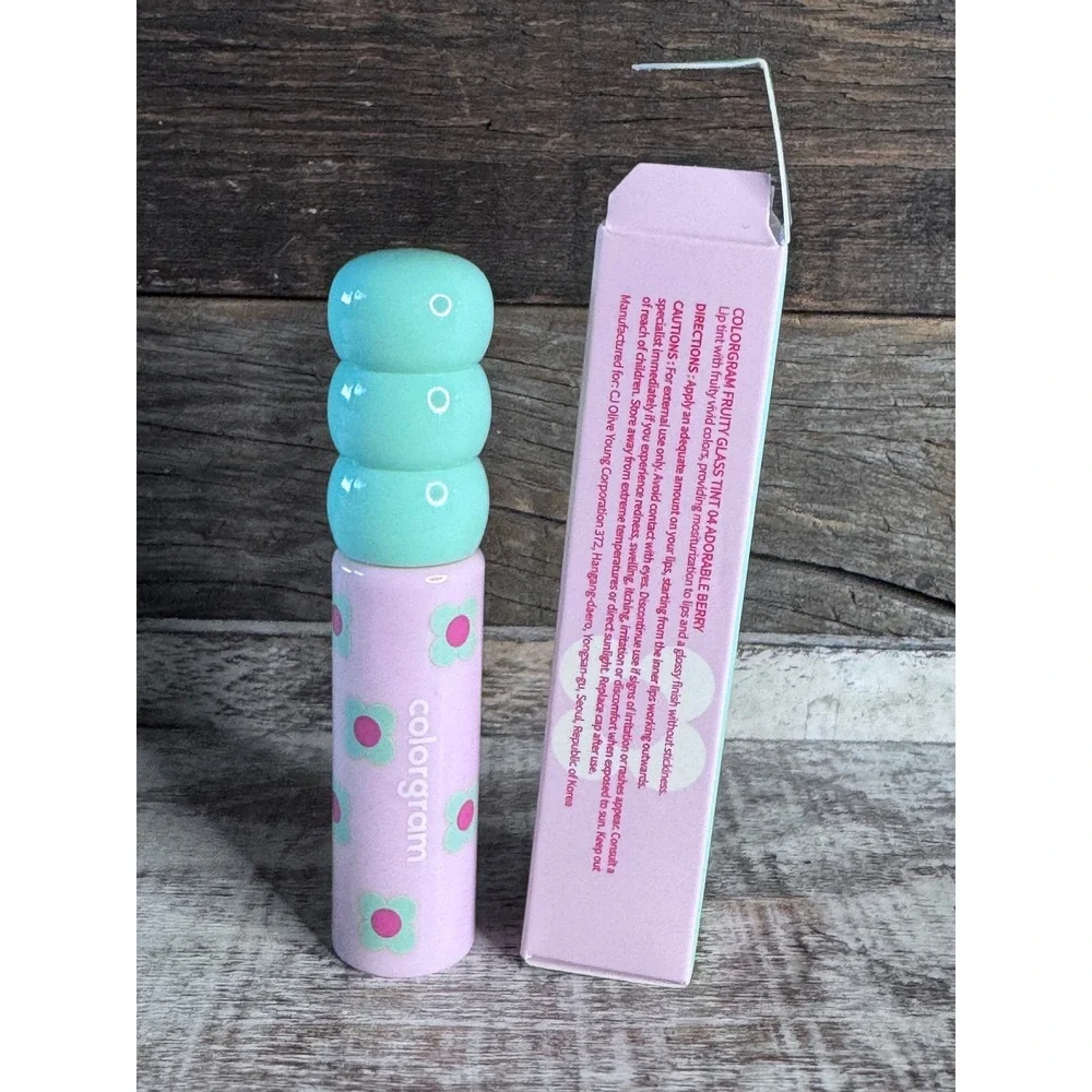 Colorgram Fruity Glass Tint | 04 Adorable Berry | K-Beauty | MSRP $15